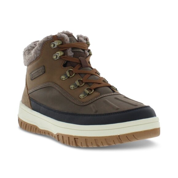 Weatherproof Vintage Men's Larry Fleece-Lined Hiker Boots, Brown, Size 9, NIB - Picture 1 of 4